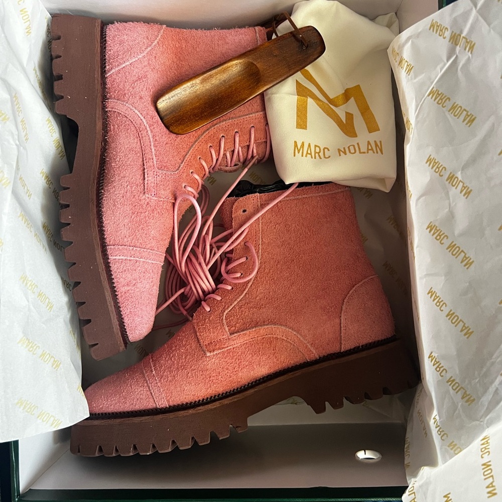 Brand new, pink  Marc Nolan boots. Size 7 Men’s.